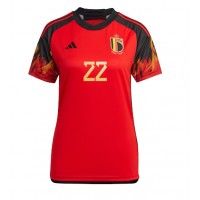 Billiga Belgien Charles De Ketelaere #22 Hemma fotbollskläder Dam VM 2022 Kortärmad
